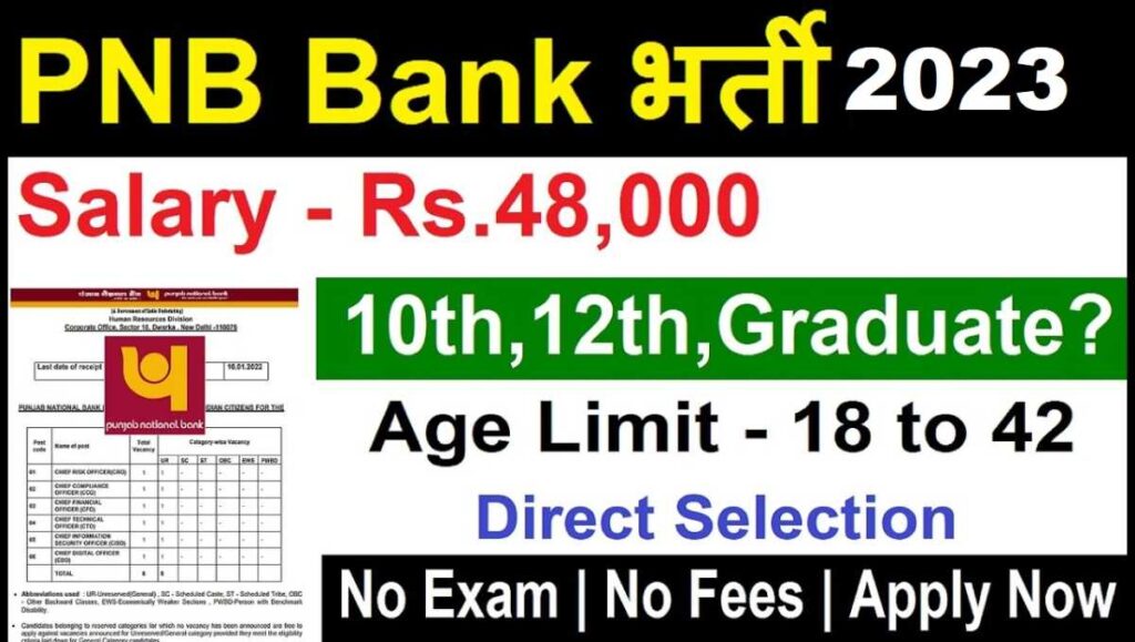 PNB Bank Vacancy 2023