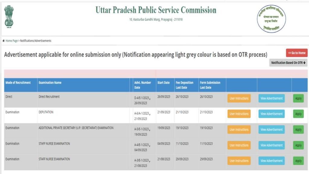 UPPSC Sarkari Job