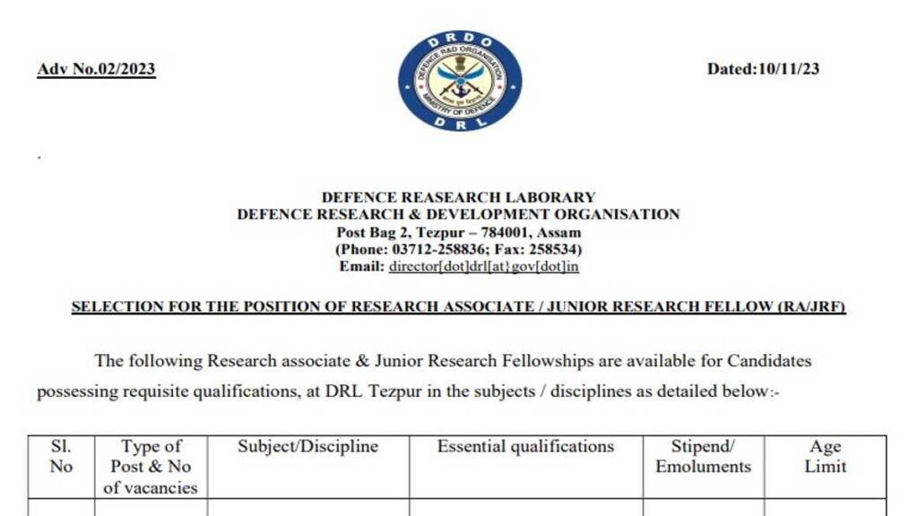 DRDO Govt Job Apply