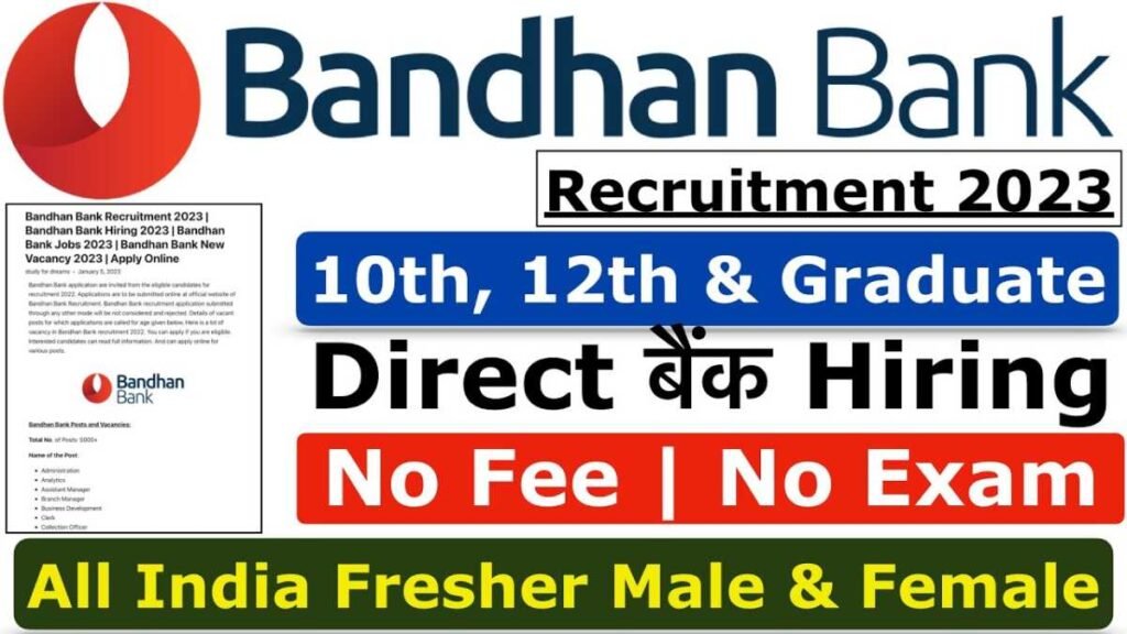Bandhan Bank Recruitment Apply